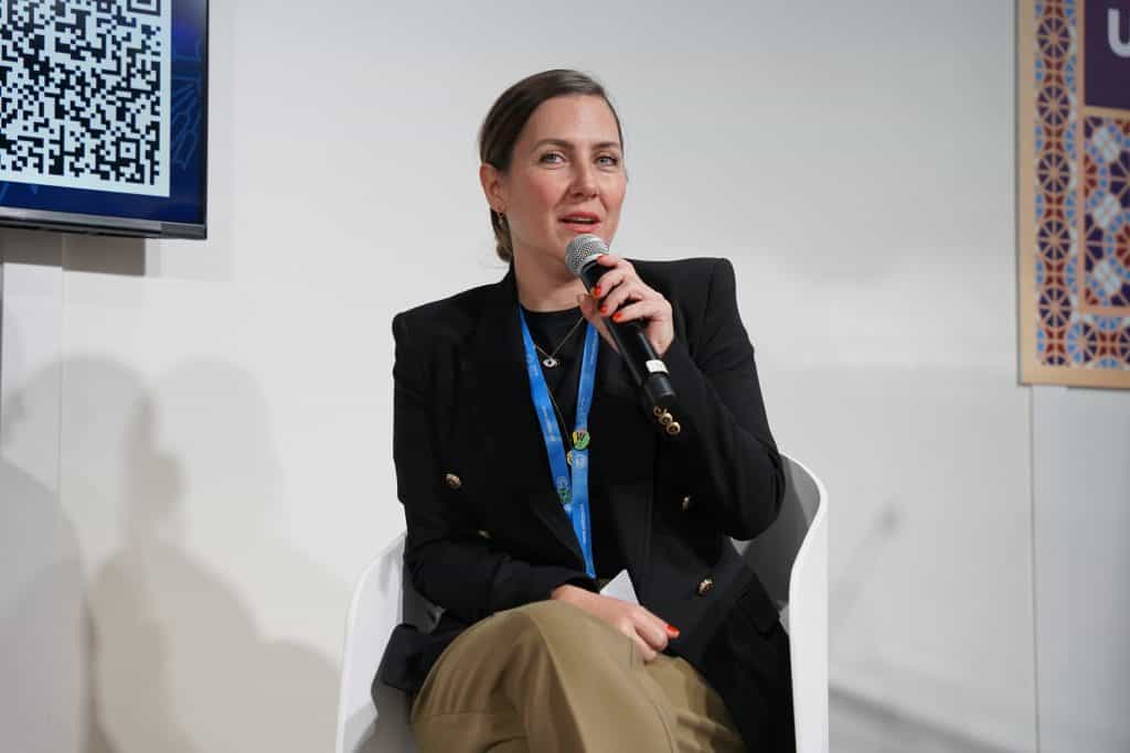 Eftal speaking at Women Leading Energy Transition Panel in US House, Blue Zone