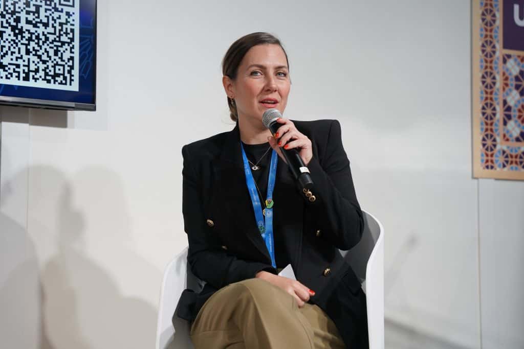 Eftal speaking at Women Leading Energy Transition Panel in US House, Blue Zone