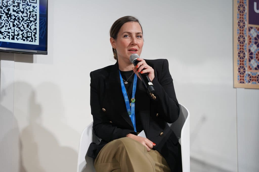Eftal speaking at Women Leading Energy Transition Panel in US House, Blue Zone